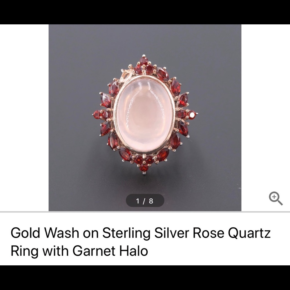 Gorgeous Rose Quartz Halo Ring